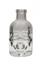 Piratenflasche/Totenkopfflasche 500ml, Mündung 19mm  Lieferung ohne Kork, bei Bedarf bitte separat bestellen.